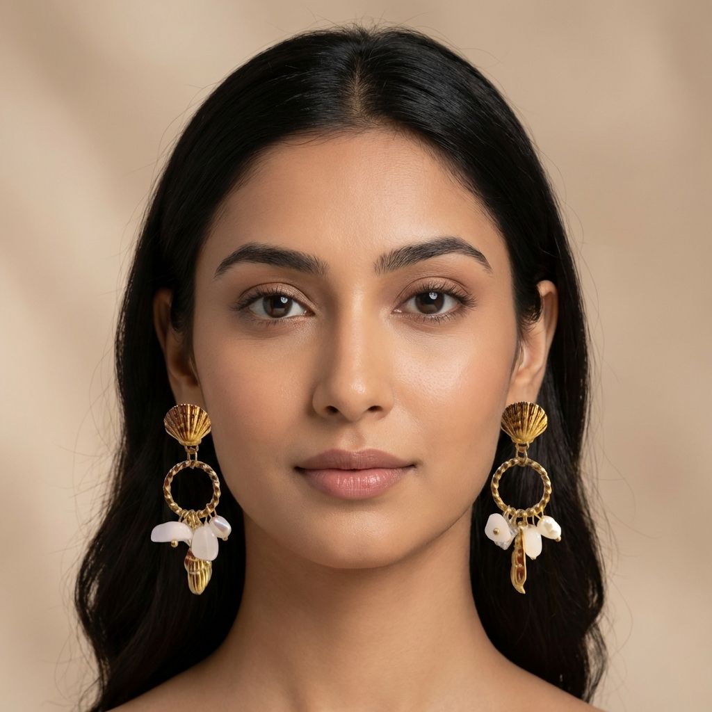 Golden Premium Anti Tarnish Earrings For Women