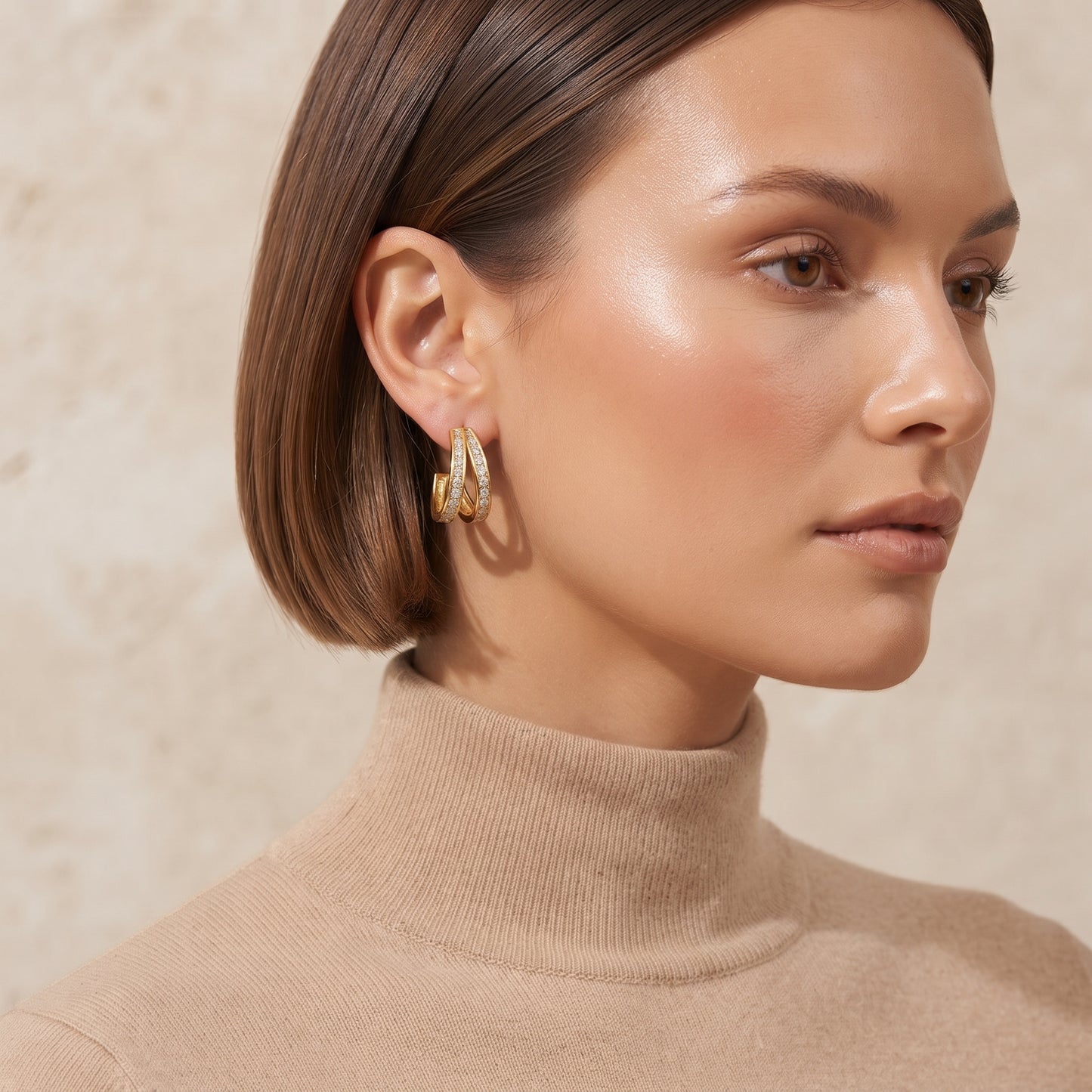 Golden Premium Anti Tarnish Earrings For Women
