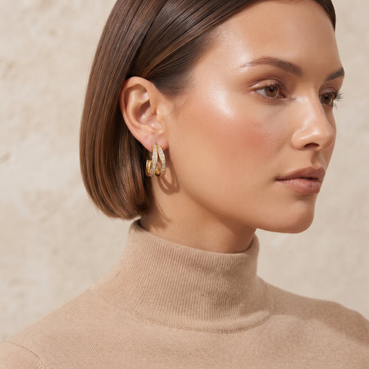Golden Premium Anti Tarnish Earrings For Women