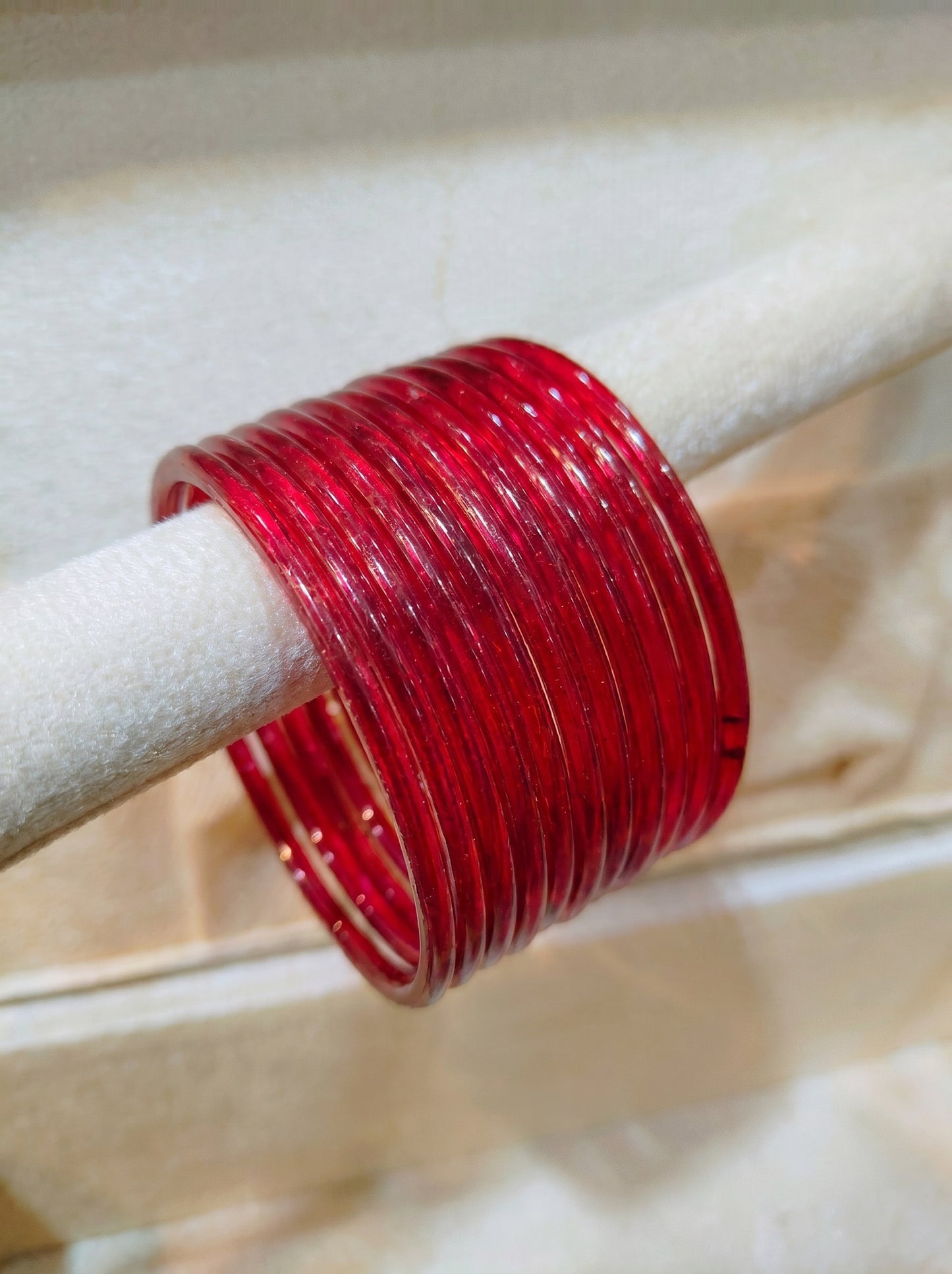 Red jelly Glass Bangles