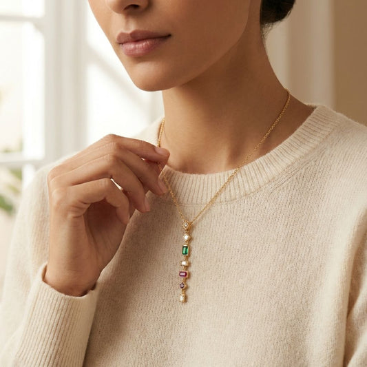 Multicolor Premium Anti Tarnish Necklace For Women