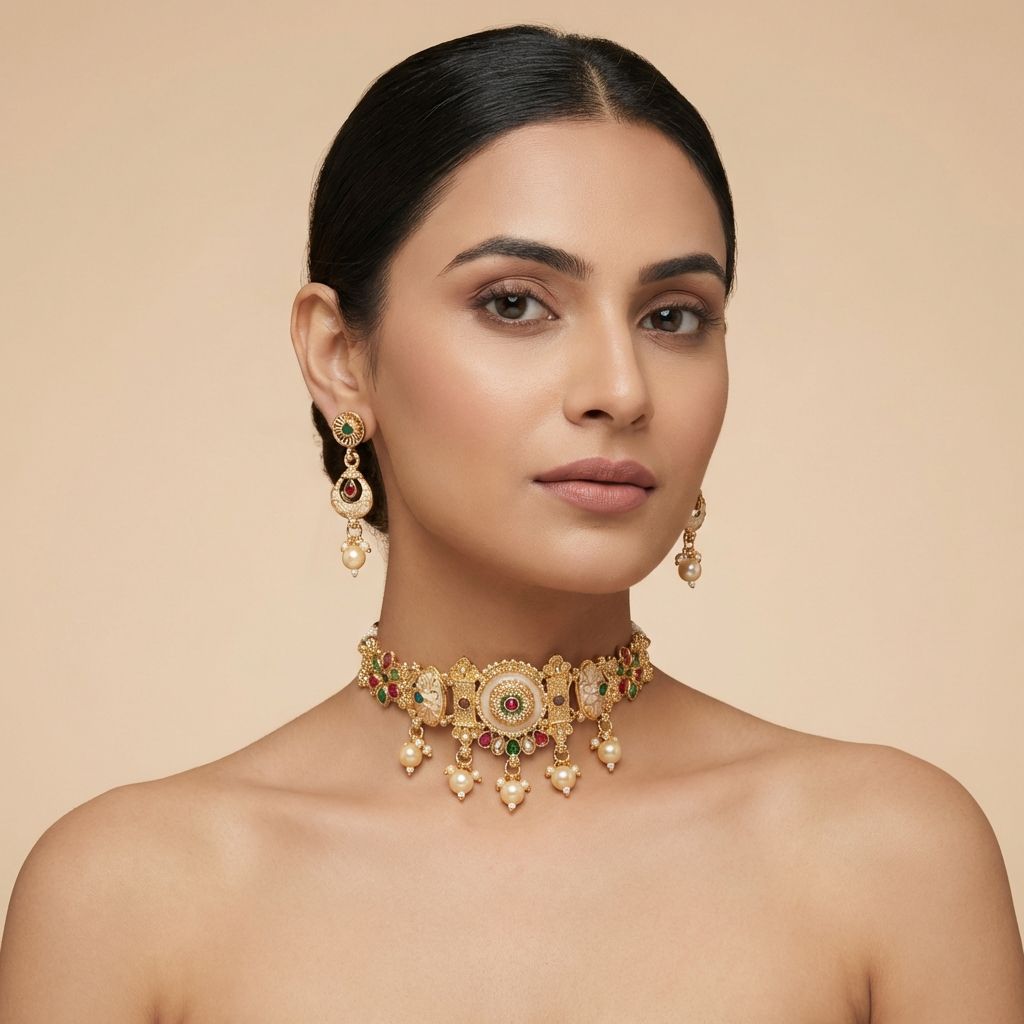 Multicolor Premium Alloy Necklace For Women