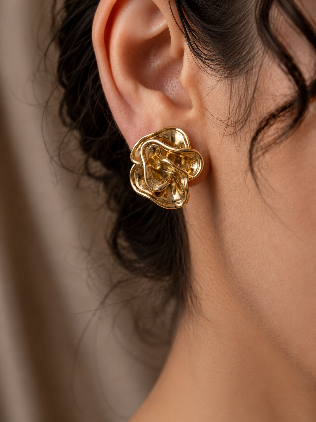 Golden Premium Anti Tarnish Earrings For Women
