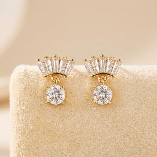Golden Premium AD Earrings For Women