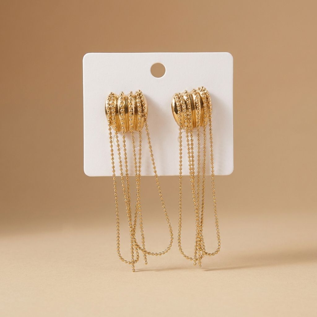 Golden Premium Anti Tarnish Earrings For Women