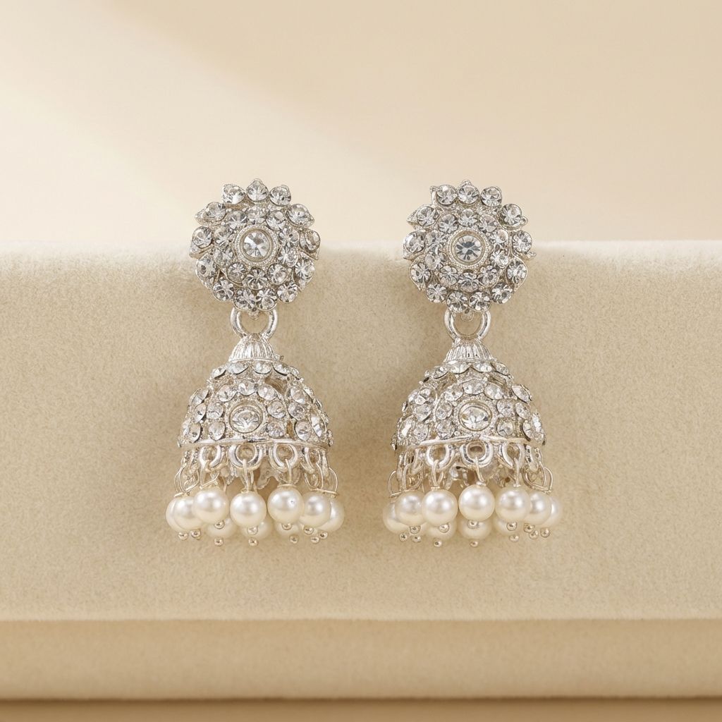 Silver Premium Alloy Earrings For Women
