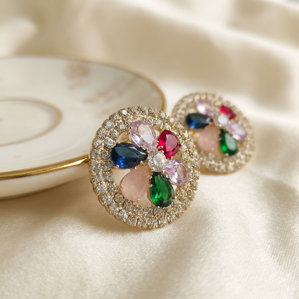 Multicolor Premium AD Earrings For Women