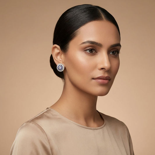 Lavender Premium AD Earrings For Women