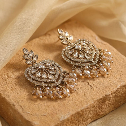 Golden Premium Alloy Earrings For Women