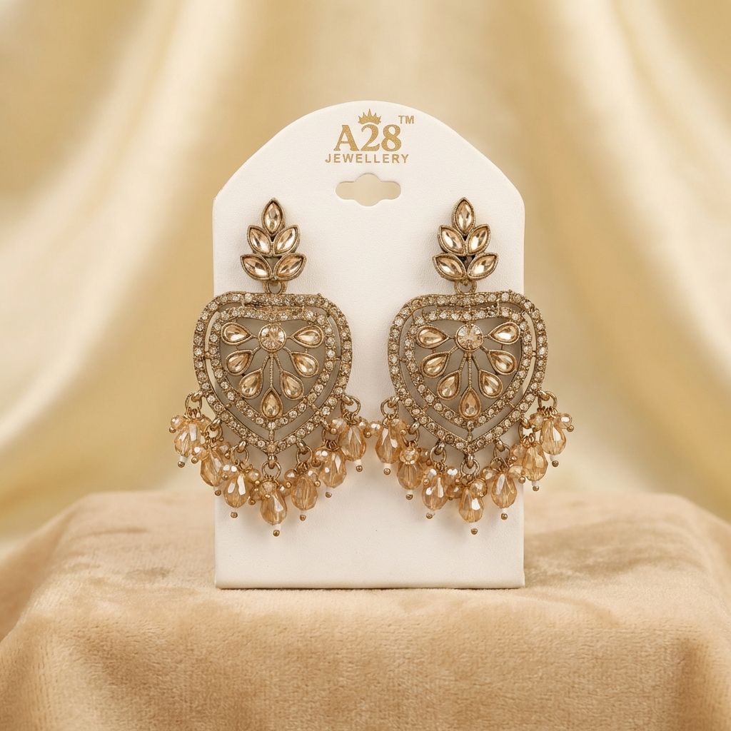 Golden Premium Alloy Earrings For Women