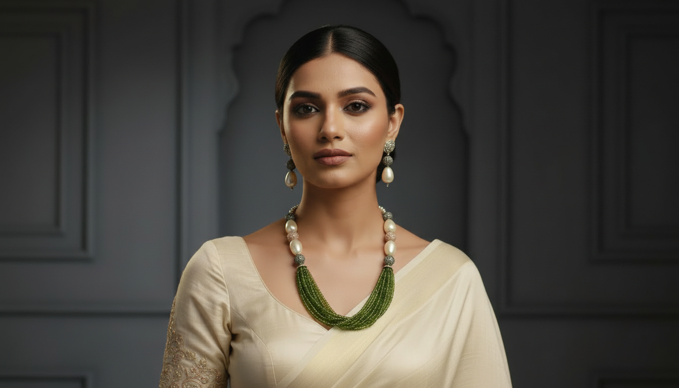 Mehendi Premium Pearls Necklace For Women