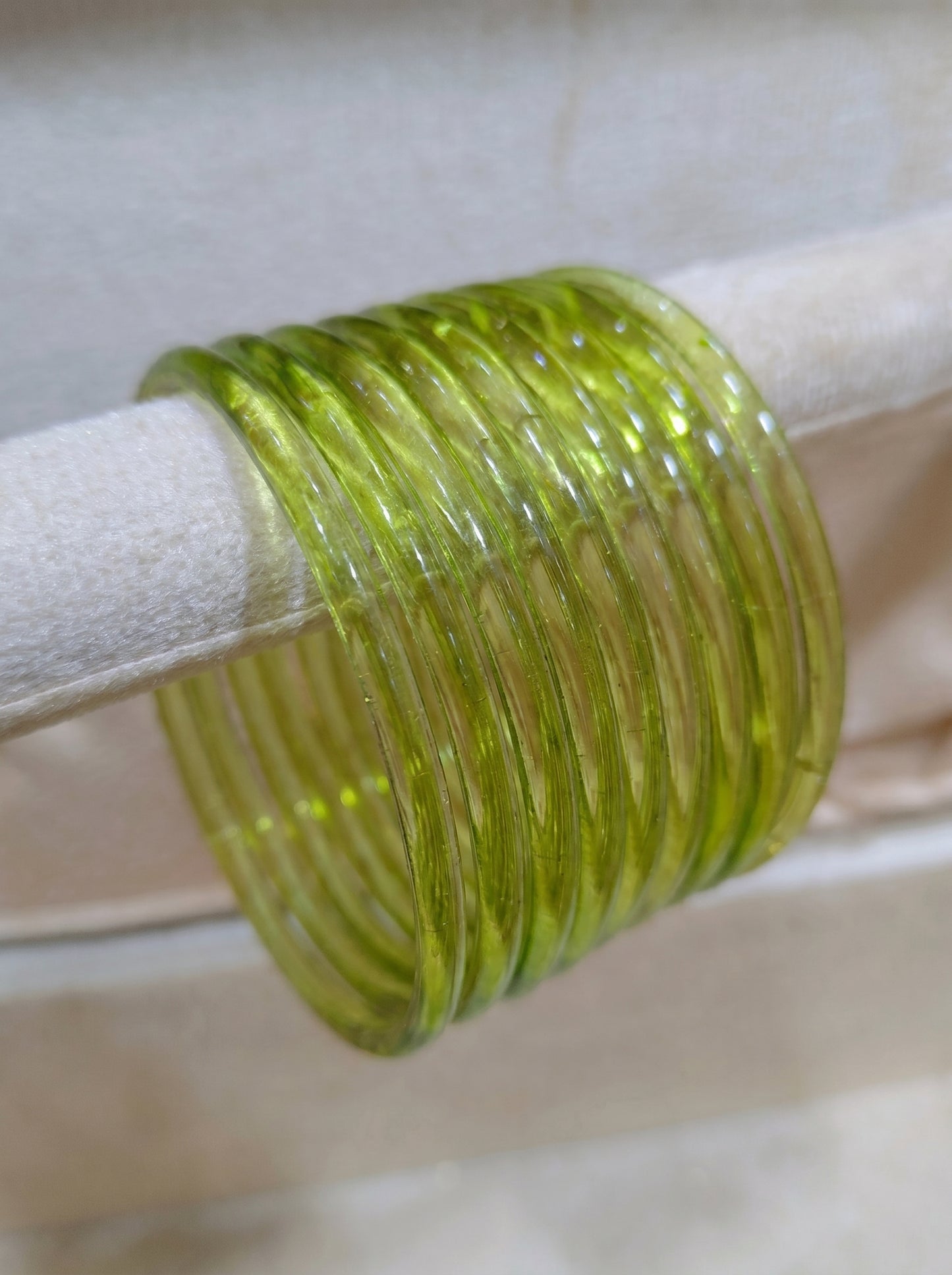 Pista Jelly Glass Bangles Set of 8