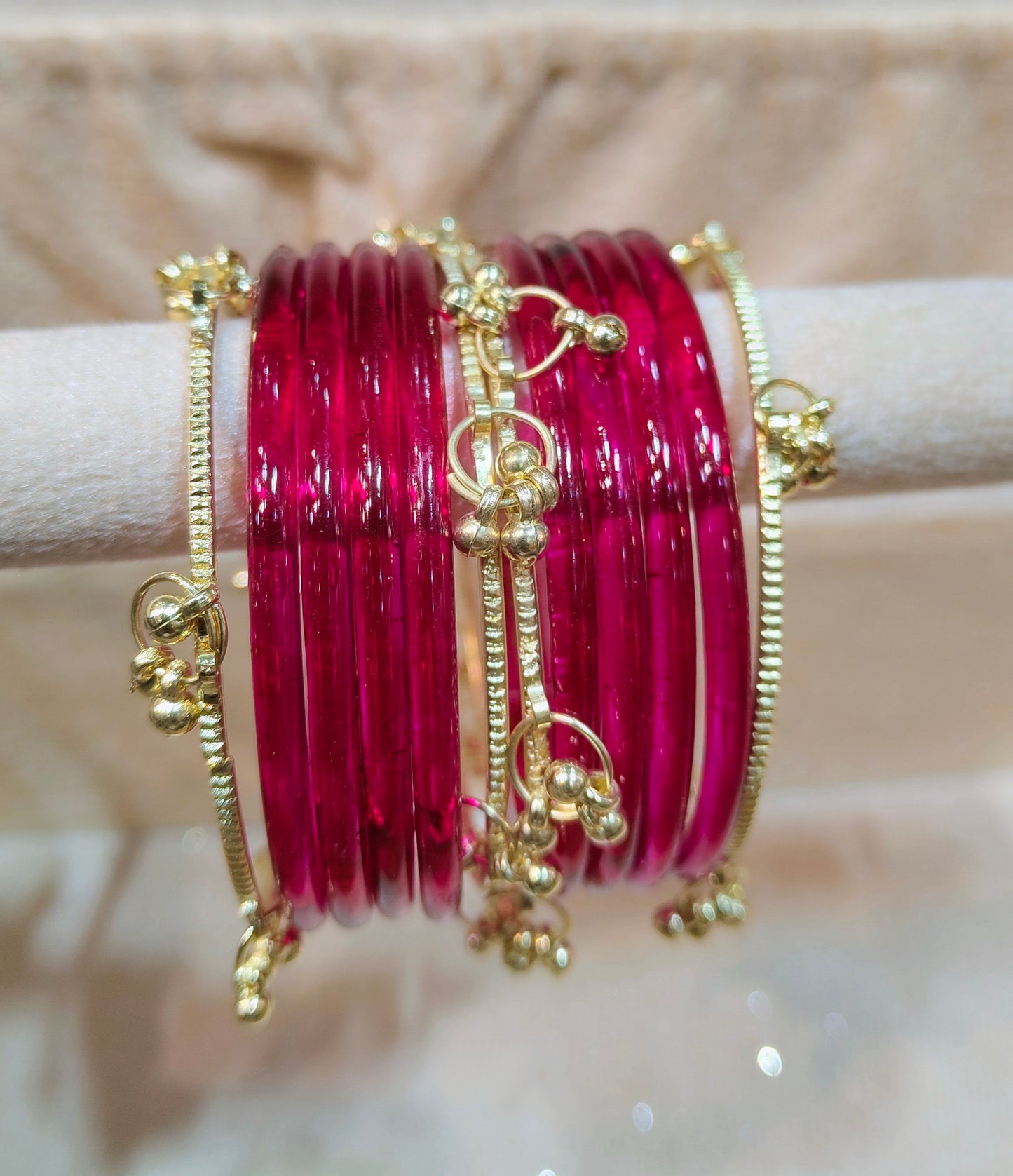 Strawberry Jelly Bangles Set of 8