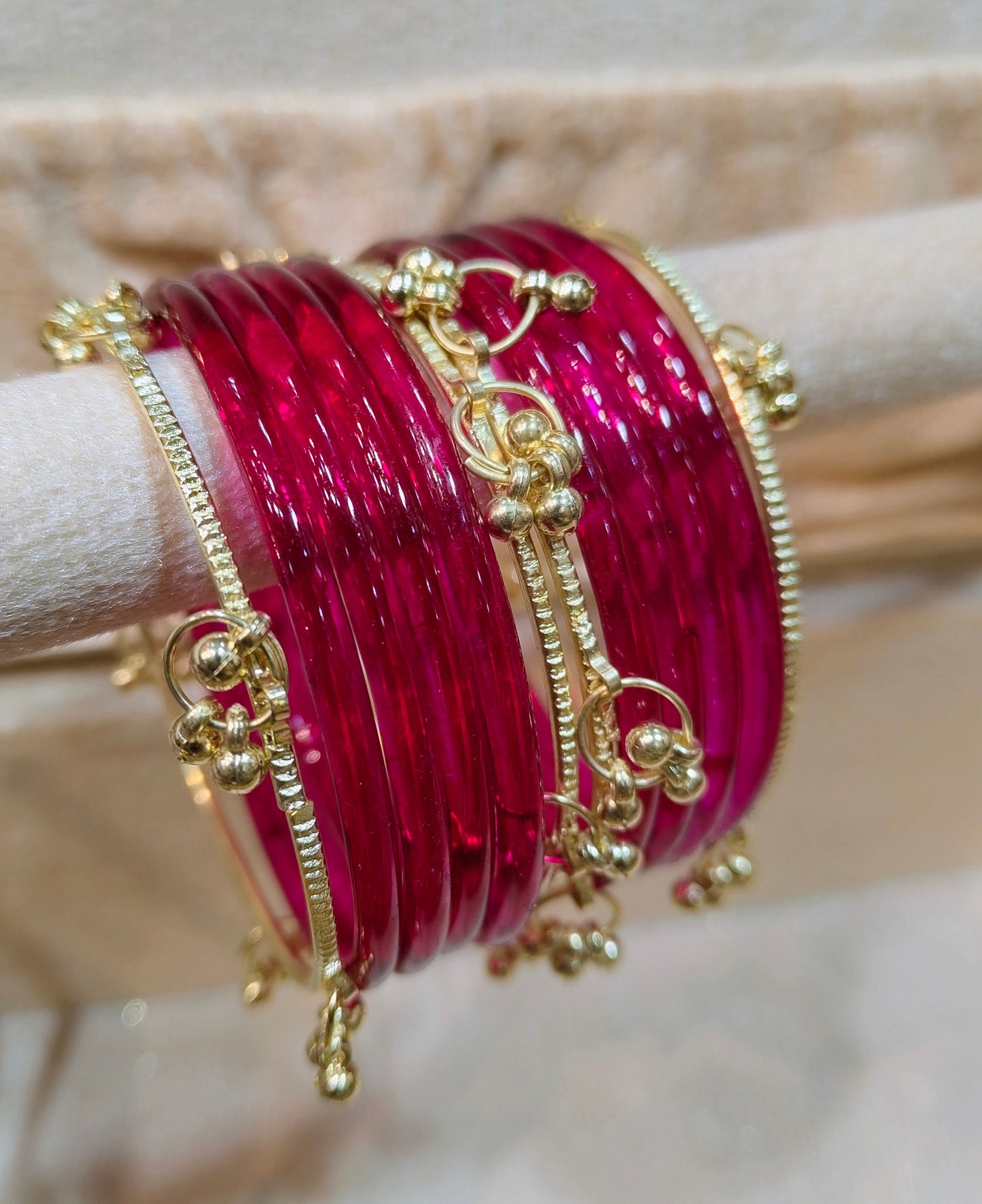 Strawberry Jelly Bangles Set of 8