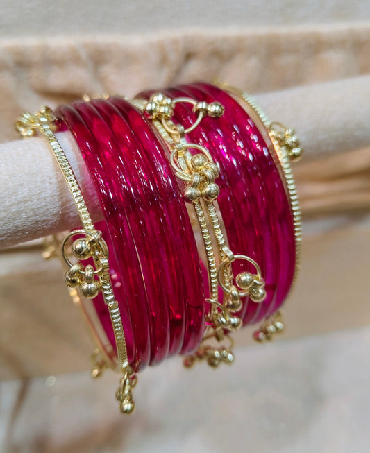 Strawberry Jelly Bangles Set of 8