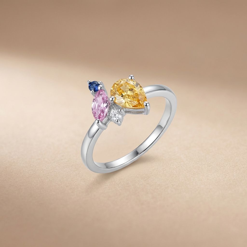 Korean Silver Premium Stone Ring For Women