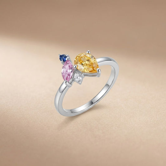 Korean Silver Premium Stone Ring For Women